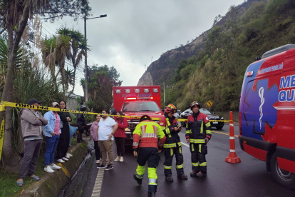 Un siniestro de tránsito ocurrió el 4 de enero de 2025 en el sector de Bellavista, a la salida del túnel Guayasamín.