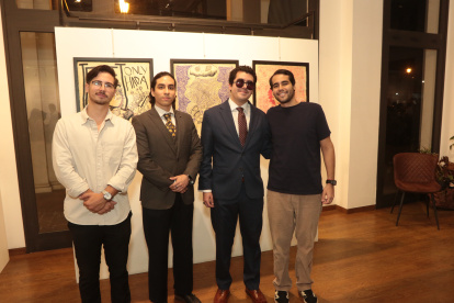 Luis Boloña, Manuel Nivela, Víctor Hugo Marín Rosillo, expositor) y Alejandro Santoro.