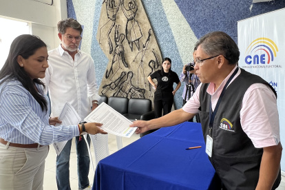 Blanca Sacancela, candidata a la Vicepresidencia por el movimiento CREO, solicitó a presidente Daniel Noboa, a través del CNE, que permita la transmisión del debate de los vicepresidenciales.