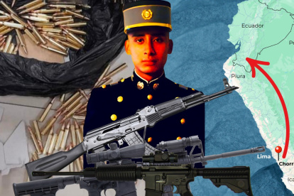 Composición sobre militar peruano acusado de traficar municiones a Ecuador.