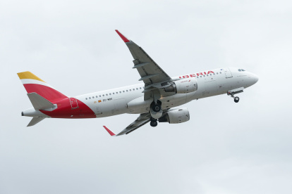 Nave. Uno de los aviones de la aerolínea Iberia.