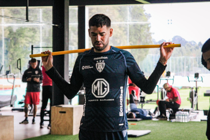 Javier Zabala durante los chequeos médicos de los rayados.
