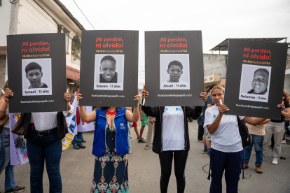 Caminata para exigir justicia por menores de Las Malvinas, que se realizó días atrás.