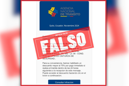 Ciberdelincuentes usan correos falsos para estafar: alerta de la ANT sobre supuestas infracciones.