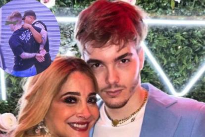 Marián Sabaté junto a su hijo.