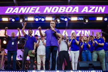 Noboa realiza actos de campaña desde la tarde del 9 de enero de 2025.