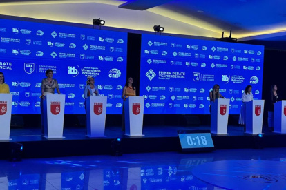 El sismo ocurrió tras finalizar el primer bloque del debate vicepresidencial, en el que participaron siete candidatas.