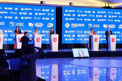 Debate vicepresidencial, en el Instituto Tecnológico Bolivariano, el 12 de enero 2025.