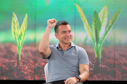 El presidente Daniel Noboa en un acto oficial.