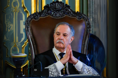 El magistrado del Tribunal Supremo Ángel Hurtado, este lunes durante el juicio al senador del PP José Manuel Baltar Blanco en el Tribunal Supremo.