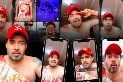 Jaime Iván Kaviedes y sus "batallas" en Tiktok con un vestido.