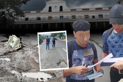Fotomontaje sobre el programa estatal Jóvenes en Acción, que impulsó el presidente Daniel Noboa a tres meses de las elecciones generales.