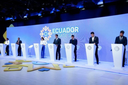 El último debate presidencial en primera vuelta se desarrolló una semana antes de las elecciones.