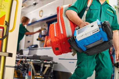 Imagen referencial de paramédicos.