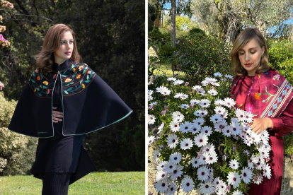 Alexandra diseña pañuelos con motivos de la conquista española