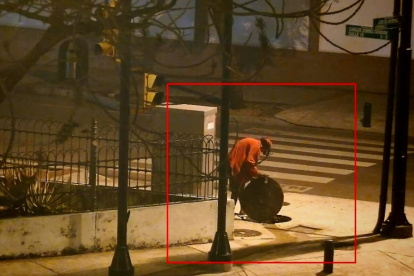 Cámaras de seguridad captaron el momento que se llevaron los cables