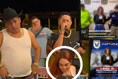 Leidy Restrepo, pareja de Junior Roldán capturada en Medellín, Colombia.