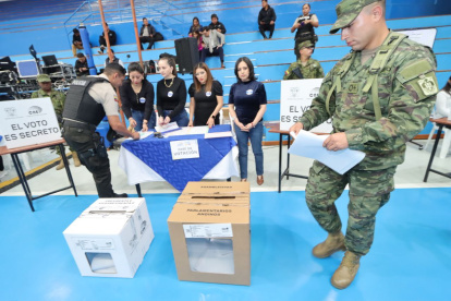 Uno de los recintos electorales que se prepararon para el primer simulacro de las elecciones generales de 2025.