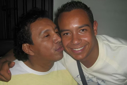 Diómedes Díaz y su hijo Miguel.