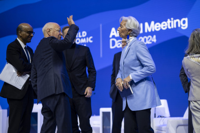 Cita. Una de las reuniones del Foro Davos en el 2024.