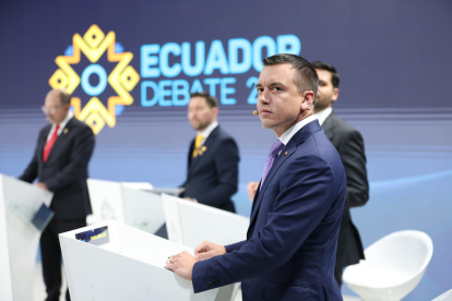 Daniel Noboa en el debate presidencial del 19 de enero de 2025