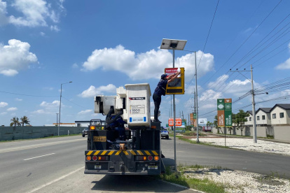 Personal de la CTE clausuró radares de velocidad en varias zonas de Daule, este lunes 20 de enero.
