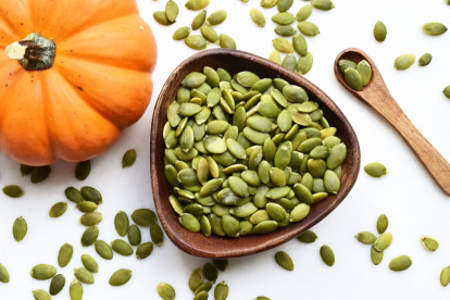 Referencial. Semillas de calabaza.