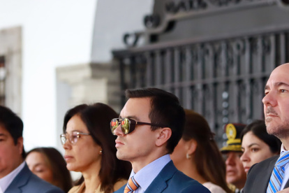 Daniel Noboa ratificó a Cynthia Gellibert (i) como vicepresidenta de Ecuador.