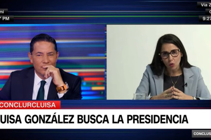 La candidata presidencial de Ecuador por el movimiento Revolución Ciudadana, Luisa González, participó en una entrevista con la cadena estadounidense CNN.