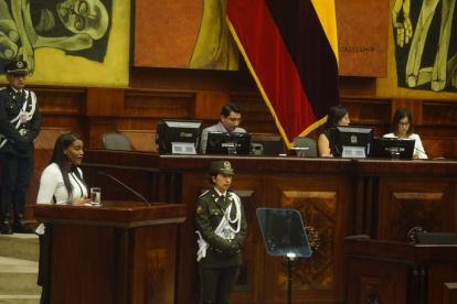 Diana Salazar, fiscal General del Estado presenta su informe de labores ante el pleno de la Asamblea Legislativa
