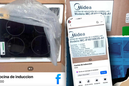 Cocinas de inducción que se ofertan en Marketplace tienen la misma serie que las entregadas gratuitamente por el gobierno de Daniel Noboa.