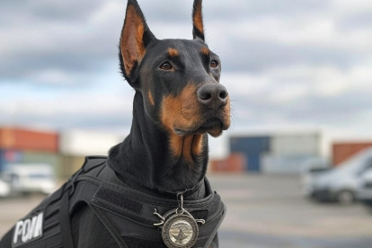 Ilustración referencial. Un can de la Policía detectó alcaloide en contenedores.