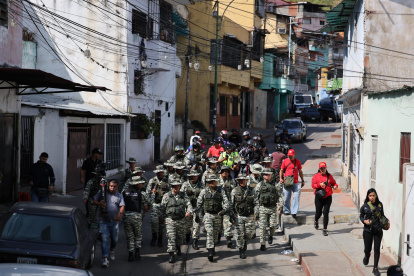 Caracas. Integrantes de la FANB en una serie de ejercicios militares.