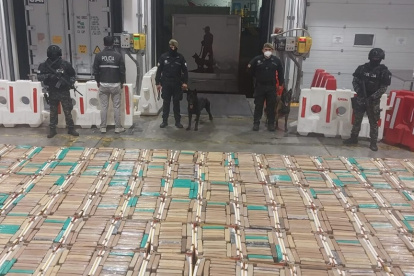 Más de 2 toneladas de droga fueron halladas en una carga de piñas en Posorja.