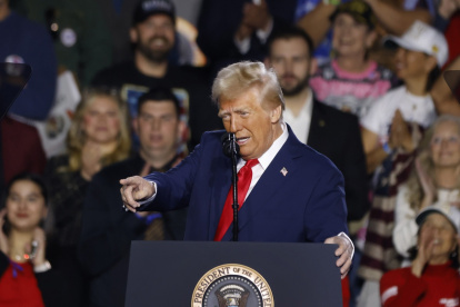 El presidente de Estados Unidos, Donald Trump, habla en un evento en Las Vegas, Nevada, el 25 de enero de 2025.