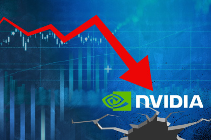 Nvidia, líder en chips para IA, sufrió una caída histórica en la bolsa.