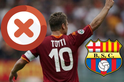 Francesco Totti no viene a la Noche Amarilla de Guayaquil.