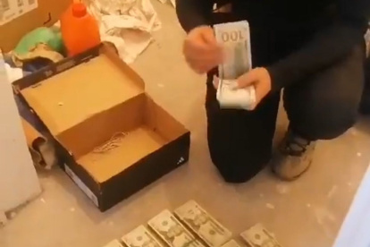 Evidencia. En el domicilio de uno de los jueces se encontraron fajos de dinero en efectivo, el 16 de enero.