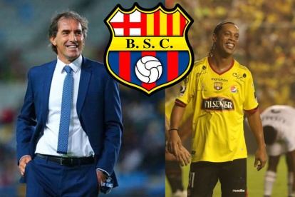 Guillermo Almada y Ronaldiho en la Noche Amarilla del 2016.