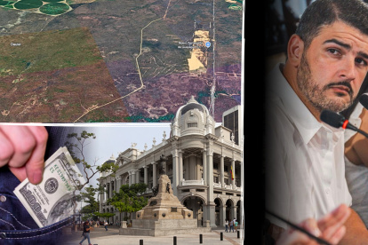 Fotomontaje para graficar este artículo sobre la administración municipal de Aquiles Álvarez y el nuevo aeropuerto de Guayaquil.