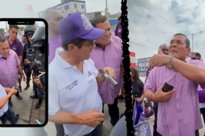 Incidente. El asambleísta protagonizó una discusión con uniformados de la Policía Nacional.