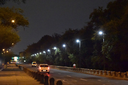 Municipio reparó luminarias.
