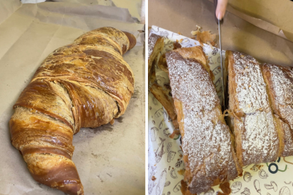 Por el día del croissant el Oro Verde ofreció uno gigante.