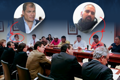 La inédita foto de Rafael Correa y Leandro Norero.
