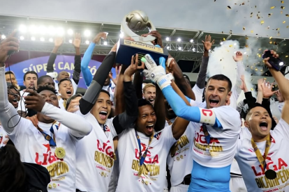 La plantilla de Liga de Quito, encabezada por Pablo Sánchez, buscará conquistar la Supercopa Ecuador 2025