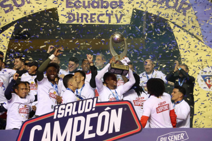 Liga de Quito festejó un nuevo campeonato de la Supercopa, tras vencer a El Nacional