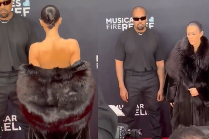 Kanye West y Bianca Censori en los Grammys 2025