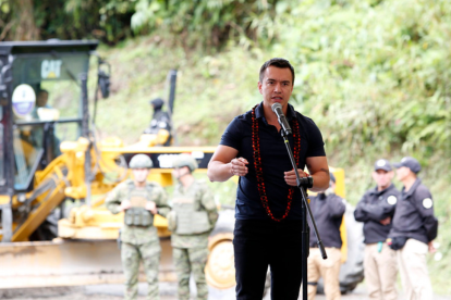 Daniel Noboa en Baeza (Napo).