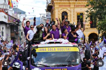 Daniel Noboa estuvo en Cuenca como parte de su campaña 2025.