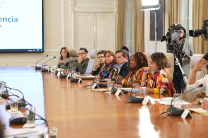 Bogotá. Gustavo Petro aparece en el consejo de ministros, el martes.